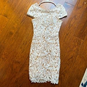 Lulus white lace cap sleeve dress